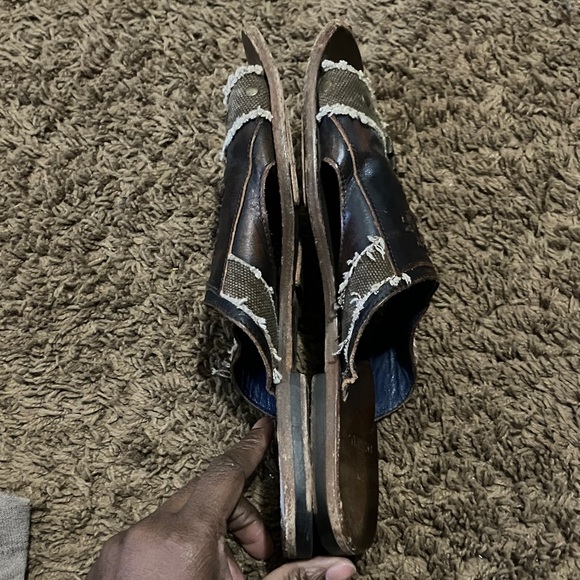 Mark Nason Los Angelos Made In Italy Dark Brown Leather Sandals w/ Dragon Design main image 5